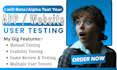 user test beta test manual test qa test saas website ios android game app review