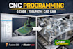 do cnc programming, g code toolpath in fusion 360, mastercam and 3d cad modeling