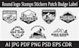 design circular round logo, badge, stamp, label, path, sticker, circular