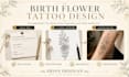 create a custom birth flower tattoo design