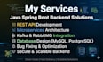 develop java spring boot rest API and backend application