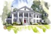 watercolor a house portrait