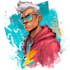 draw custom superhero character illustration