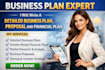 write a detailed business plan, proposal and financial plan
