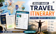 design, write travel guide, travel itinerary travel budget planner, tour planner