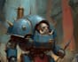 create dark sci fi warhammer 40k character art