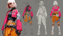 design anime character , cyberpunk character