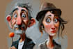 draw artistic cartoon caricatures