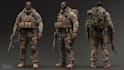 draw 2d game art military character design