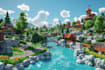 create roblox game with map design, gui, lua scripting, 2d model