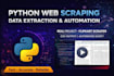 do web scraping, data extraction and selenium automation
