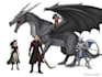 draw concept art for characters, dragons and monsters
