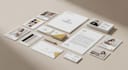 branding kit package with brand identity
