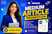 do viral medium article promotion increase followers and engagement