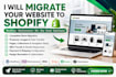 migrate wordpress woocommerces wix ecwid squarespaces esty to shopify