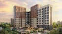 construct 3d residential complex,urban development,sports area,courtyards render