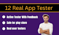provide closed testing 12 testers 20 testers mobile app testing 12 testers