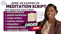write guided meditation scripts for sleep, relaxation, and mindfulness