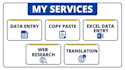 do data entry, excel data entry, copy paste and web research