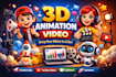 3d cartoon animation 3d animation video 3d animation 3d character animation