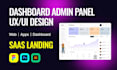 design professional dashboard, admin panel, saas in figma