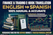 ranslate and adapt your finance, trading or business ebook to spanish