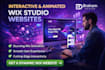 design interactive wix website design, wix redesign,  wix studio 3d animation