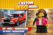 create custom 3d lego model, minifigure, moc with instructions