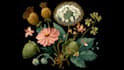 create hand drawn botanical floral logo design