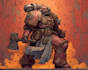 create epic warhammer 40k character art and design