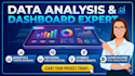 do data analysis, excel dashboard, power bi dashboard and sql data analysis
