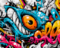 draw modern graffiti art with professional quality