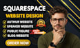 build squarespace author website speaker website public figures blog site