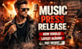 write music press release submit music release UK USA music PR distribution