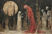 do medieval gothic manuscript style illustration
