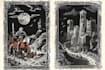 do a medieval woodcut gothic etching illustration
