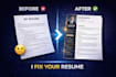 design a professional resume, CV and cover letter
