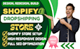 create a results driven shopify dropshipping store, shopify website design