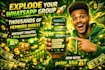 promote your whatsapp channel handle social media growth
