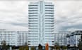 redesign highrise residential building, cantilevered balconies, facade structure