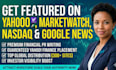 do yahoo finance press release distribution, PR distribution