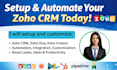 set up zoho CRM, zoho one automation and workflow integration