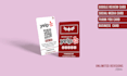 design a custom google style feedback card with qr code