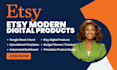 create etsy digital products custom excel spreadsheet google sheet template