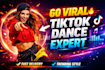 do viral tiktok dance video, group dance challenge, choreography dance
