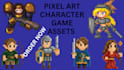 do 8bit 16bit pixel art character, sprite sheet animation, game assets