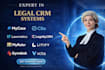 setup mycase clio lawmatics legallycrm my ruler litify leaddocket filevine zoho