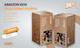 amazon box packaging design, product packaging and 3d mockup