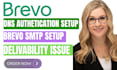 setup brevo smtp, dns authentication and fix email deliverability issues