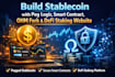 build stablecoin with peg logic, smart contract, ohm fork, defi staking website